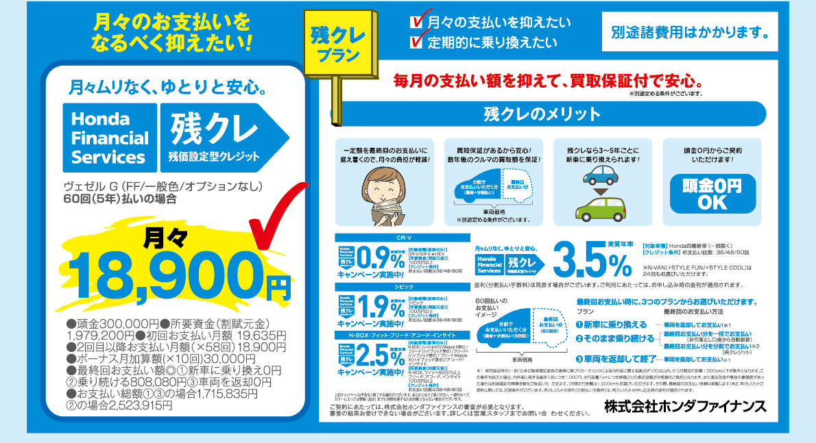 月々のお支払いをなるべく抑えたい!